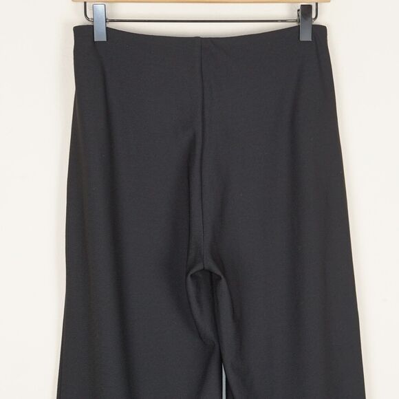 Lysse Black Wide Leg Crop Crochet Crepe Knit Pants Womens Sz S - Picture 3 of 9